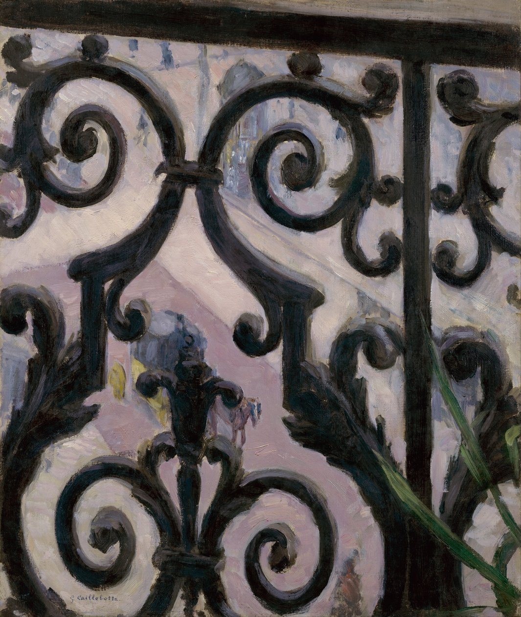 Pohled z balkónu od Gustave Caillebotte