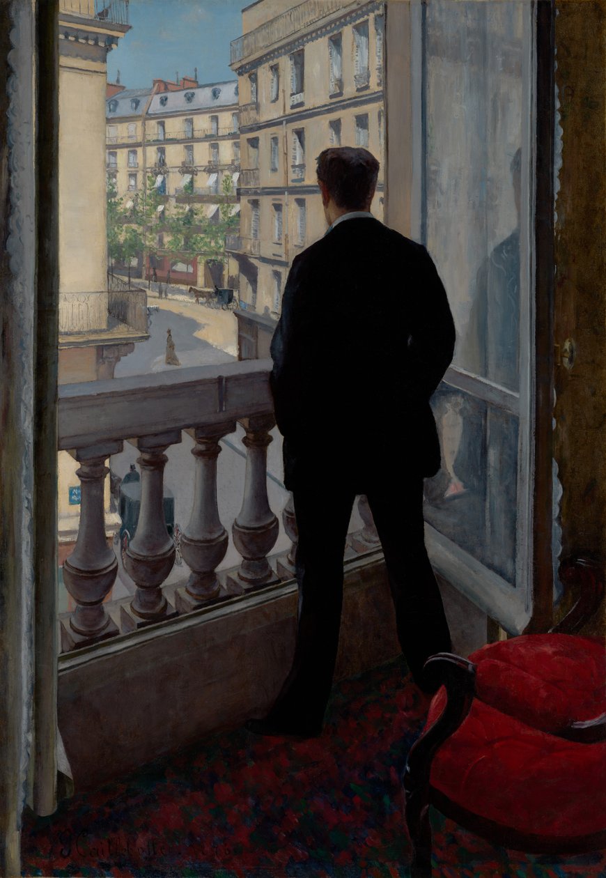 Mladý muž u okna od Gustave Caillebotte