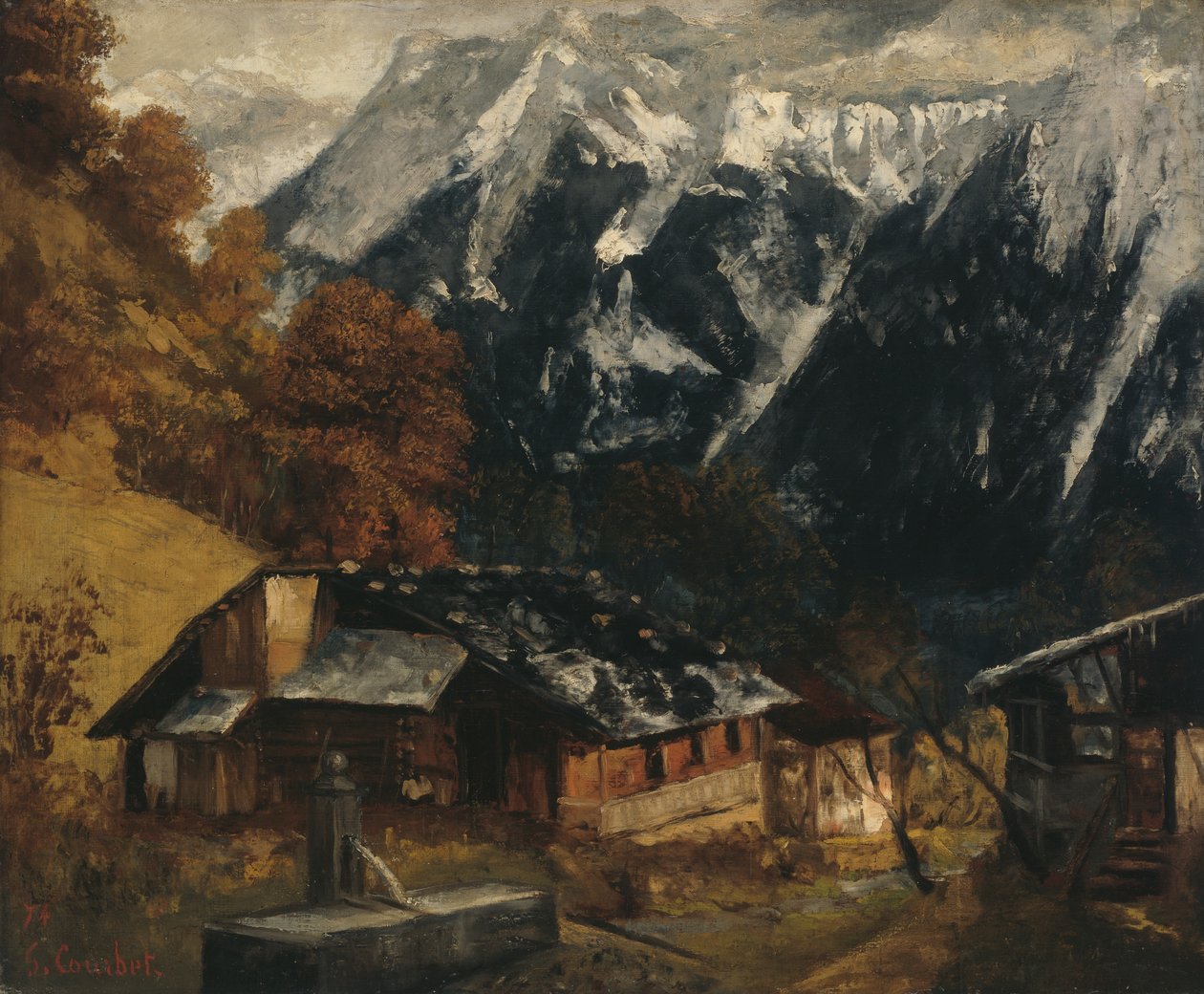 Alpská scéna od Gustave Courbet