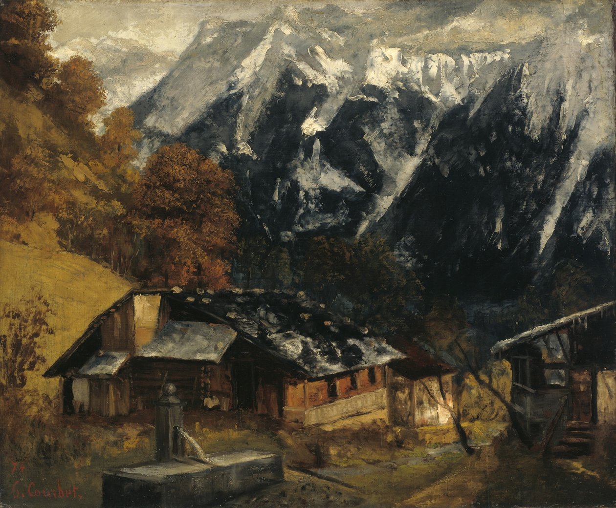 Alpská scéna, 1874 od Gustave Courbet