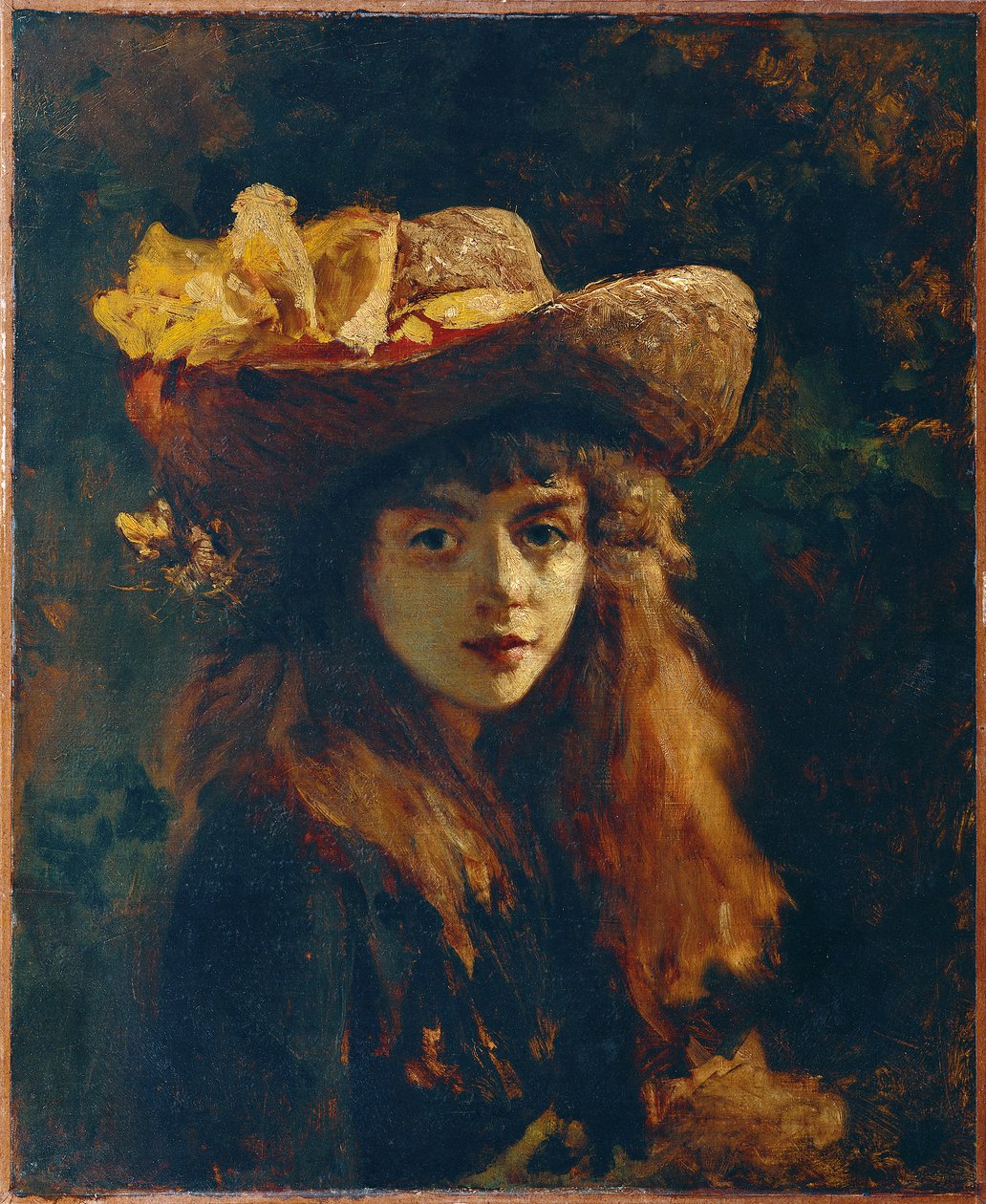 portrét dívky od Gustave Courbet