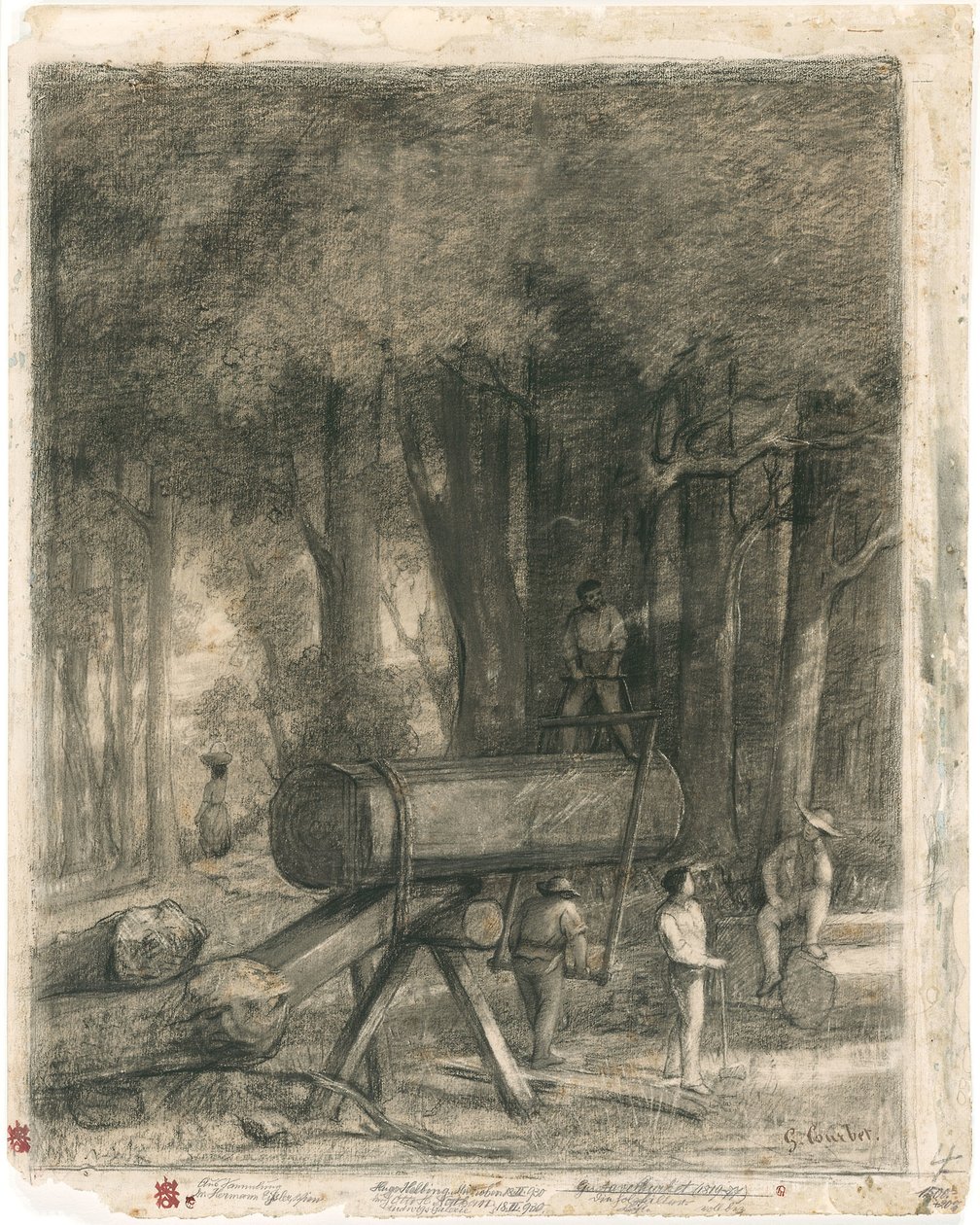 Courbet - Dřevorubci, 1860 od Gustave Courbet