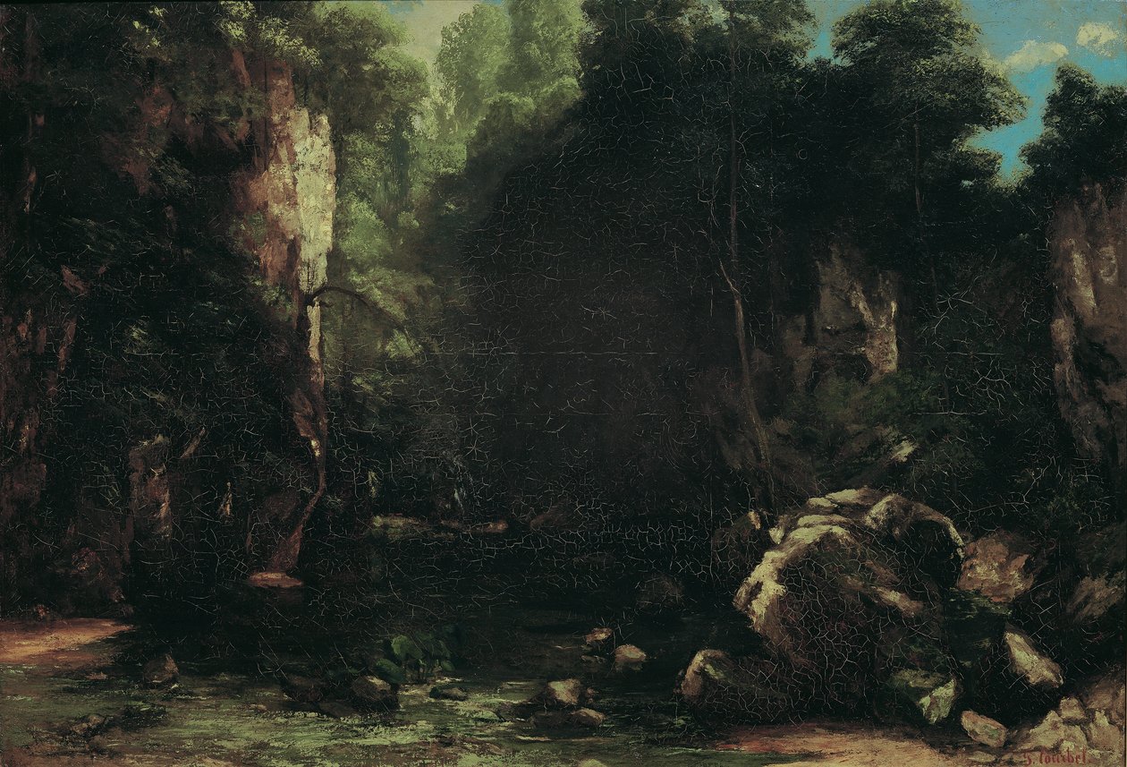 Stinný potok od Gustave Courbet