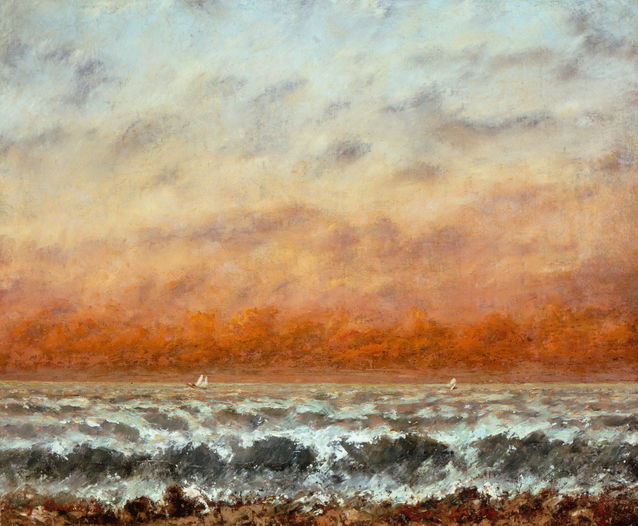 Marine (olej na plátně) od Gustave Courbet