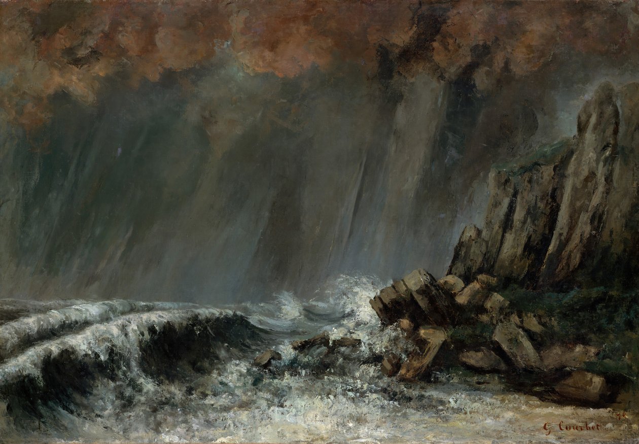 Marine: The Waterspout, 1870. od Gustave Courbet