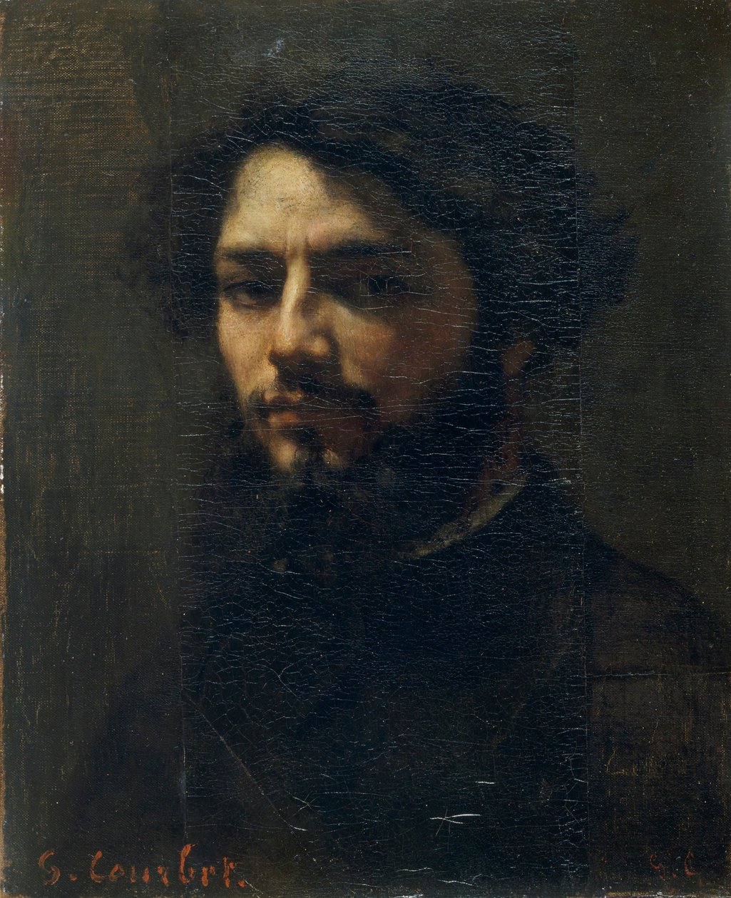 Autoportrét, c. 1850. od Gustave Courbet