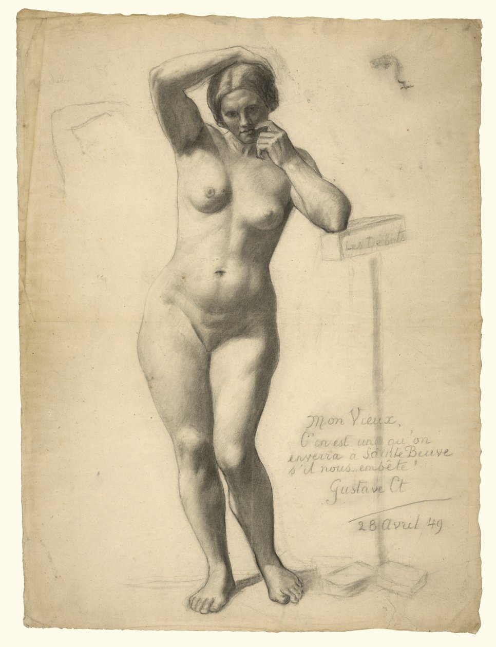 Stojící ženský akt od Gustave Courbet