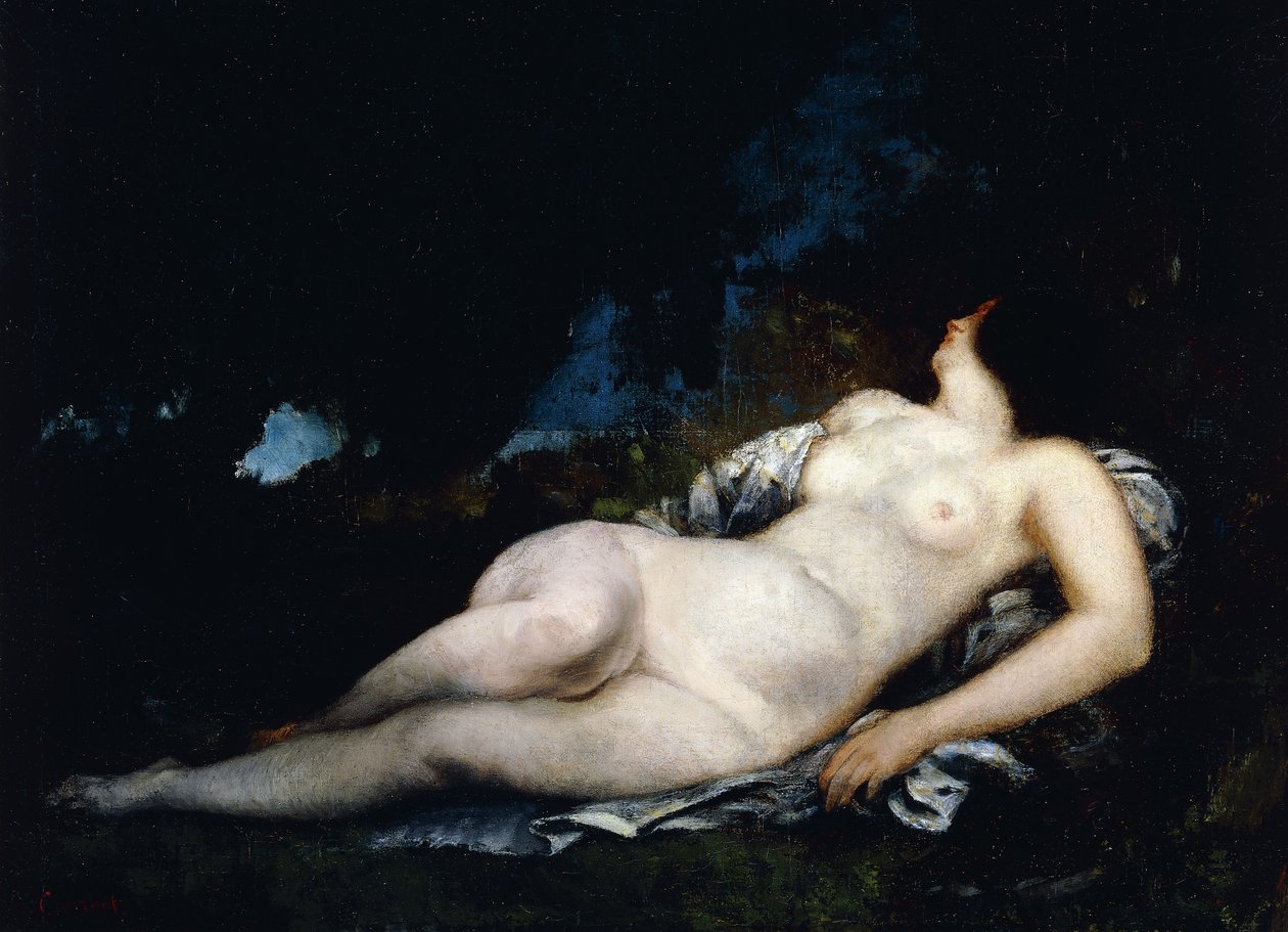 Studie pro spící ženu, c.1852 od Gustave Courbet