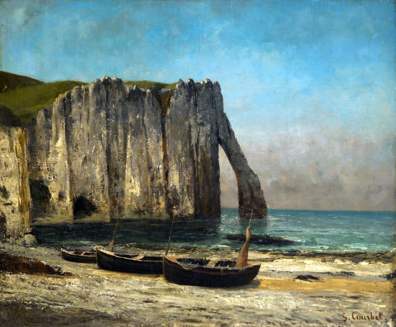 Útesy v Étretat, 1869. od Gustave Courbet