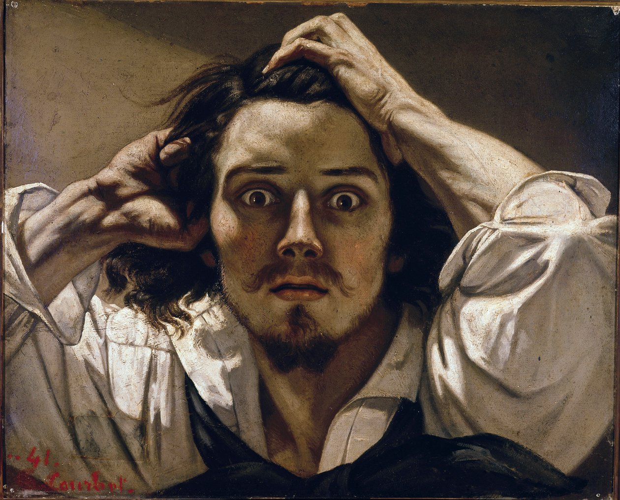 Zoufalý muž (Autoportrét) od Gustave Courbet