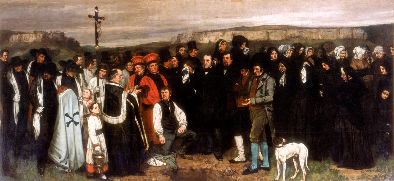 Pohřeb v Ornans, 1850 od Gustave Courbet