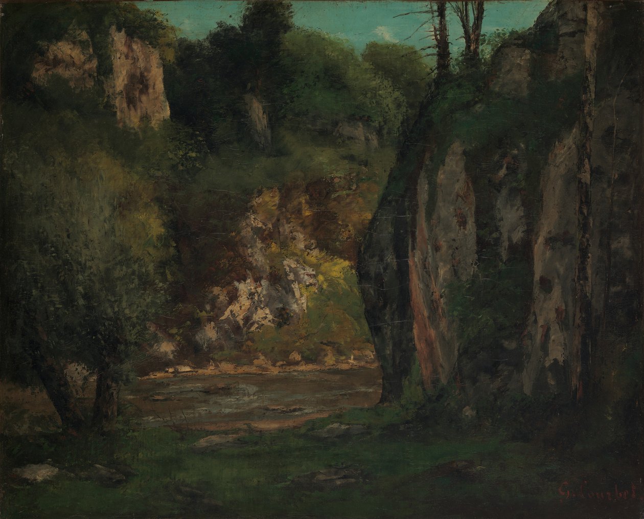 The Hidden Brook, ca. 1873-77. od Gustave Courbet