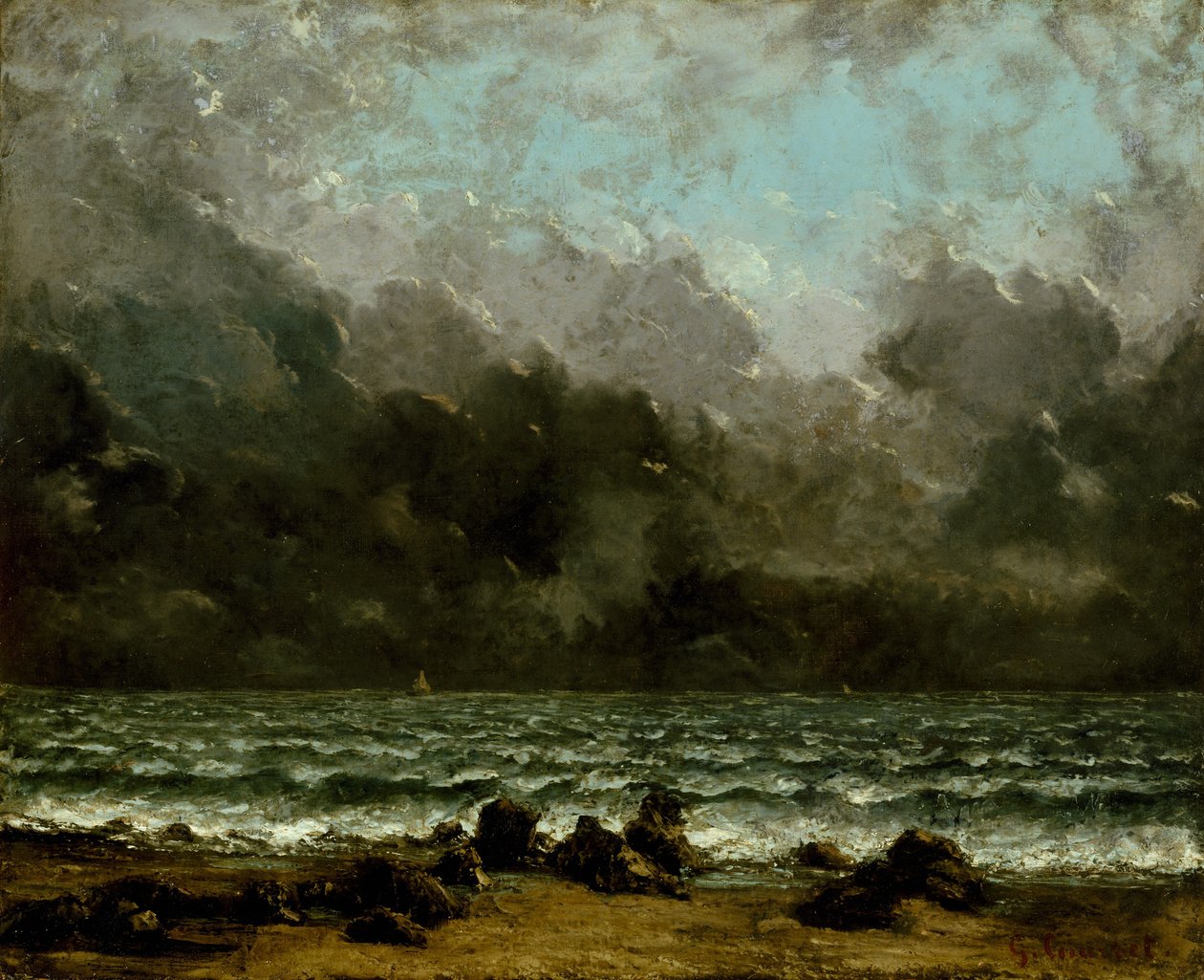 Moře, 1865 nebo později. od Gustave Courbet