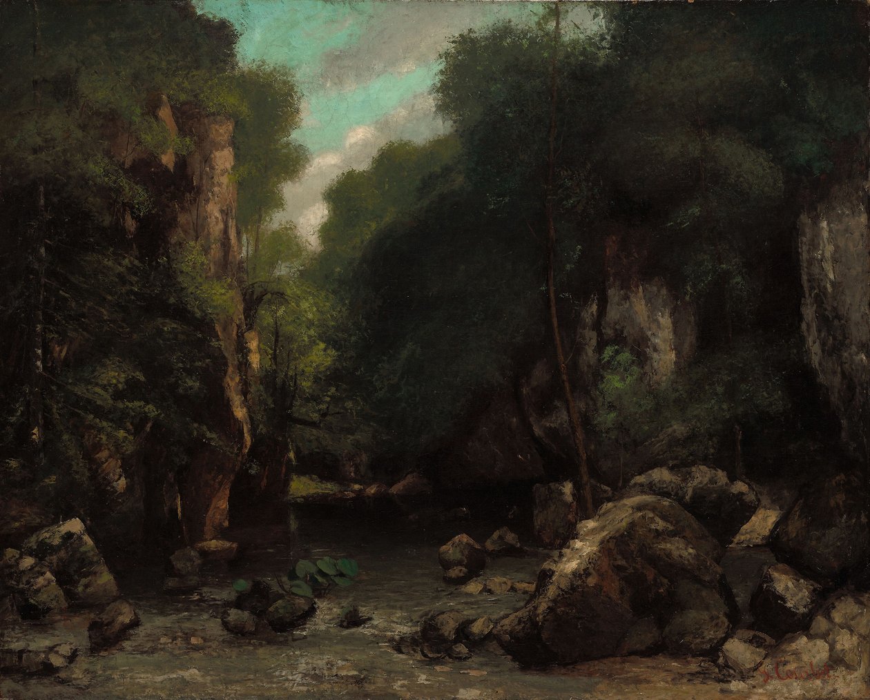 Údolí Les Puits-Noir od Gustave Courbet