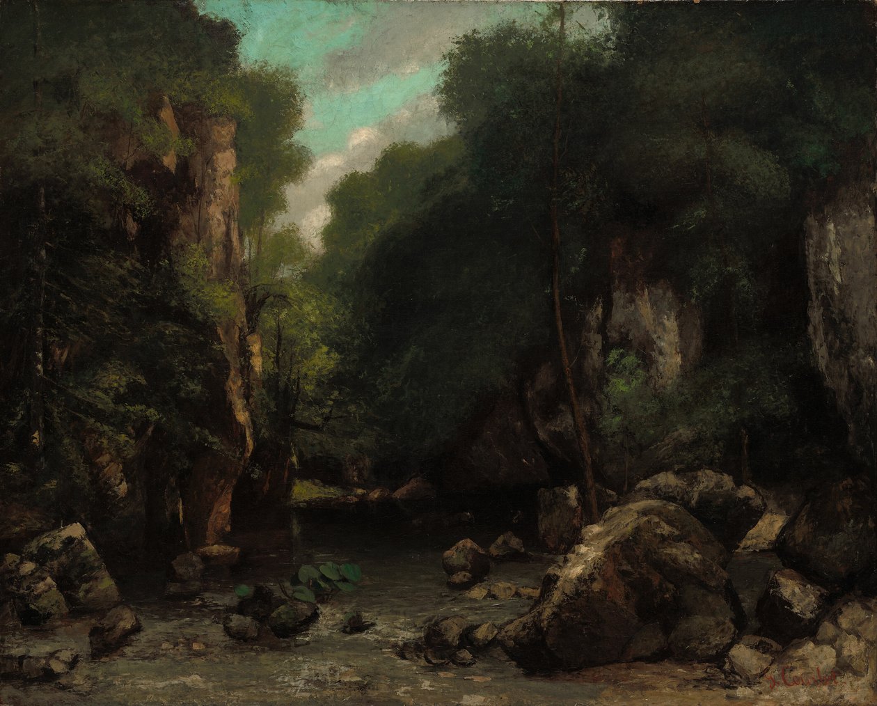 Údolí Les Puits-Noir od Gustave Courbet