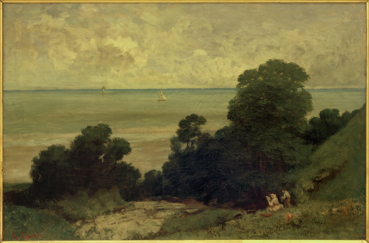 Pohled pořízený v Honfleuru od Gustave Courbet