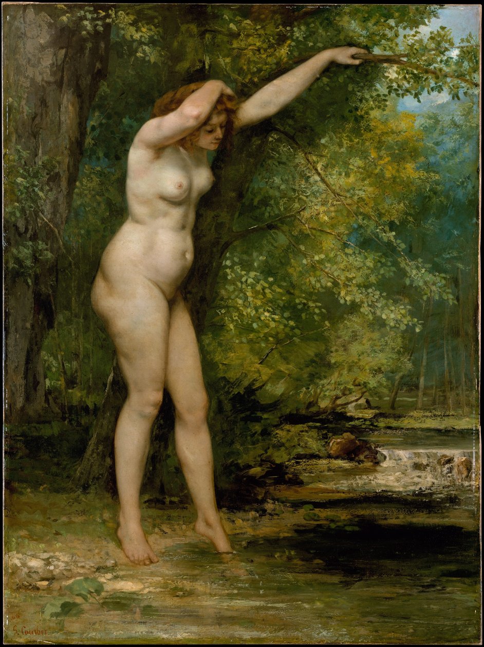 Mladý koupající se od Gustave Courbet