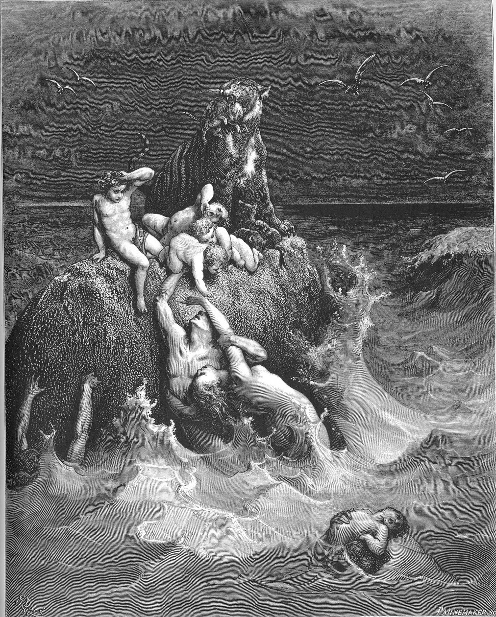 Velká potopa (Gn 7,11-24) od Gustave Dore