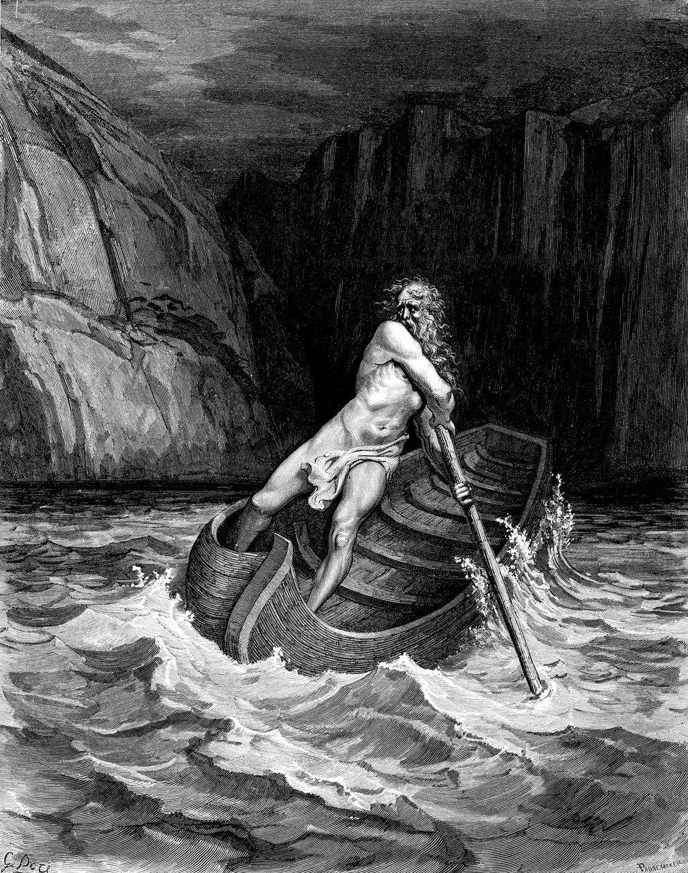 Příjezd Charona, 1857. od Gustave Dore