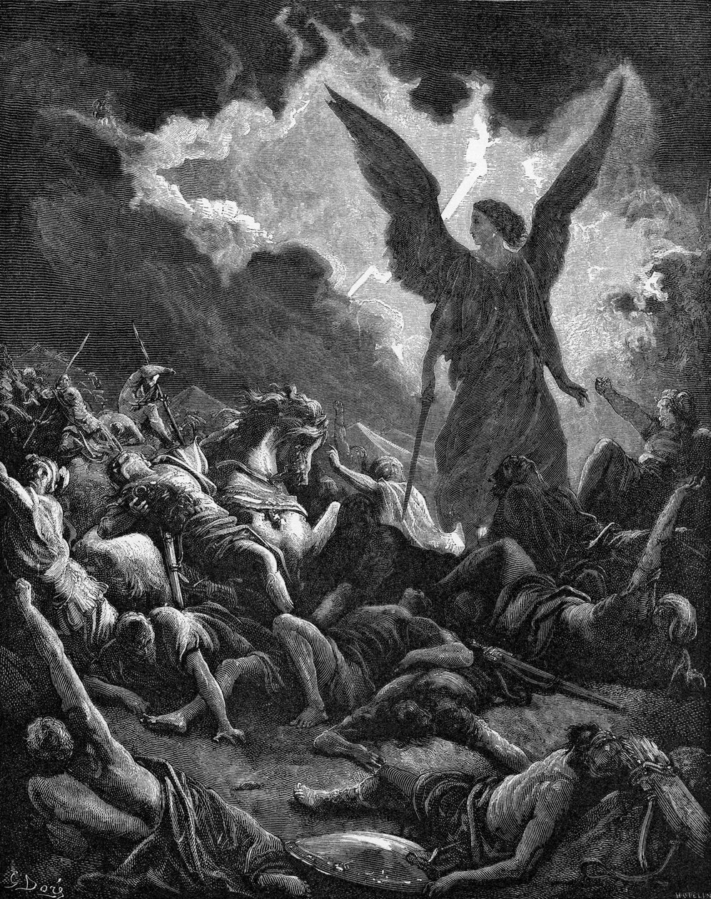 Zničení Senacheribova hostitele od Gustave Dore