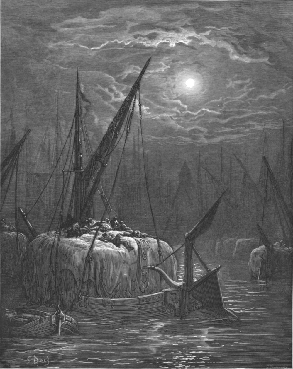 „Hayboat on the Thames“, 1872. od Gustave Dore