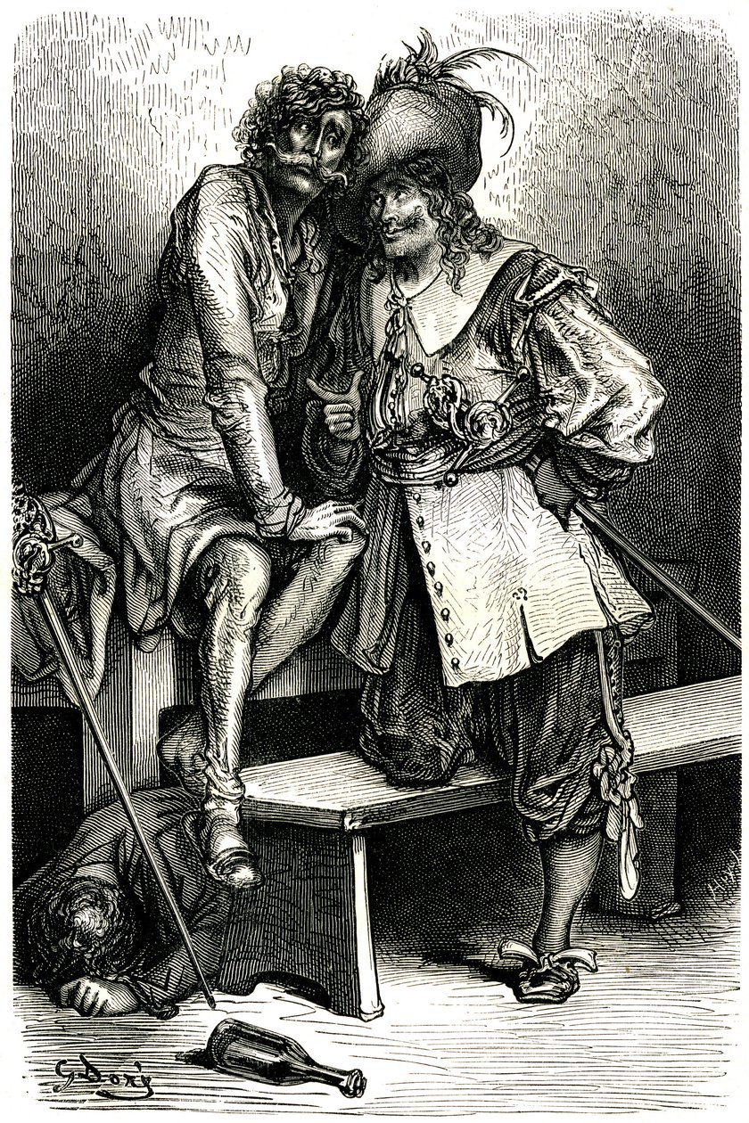 Ilustrace pro kapitána Fracasse od Gustave Dore
