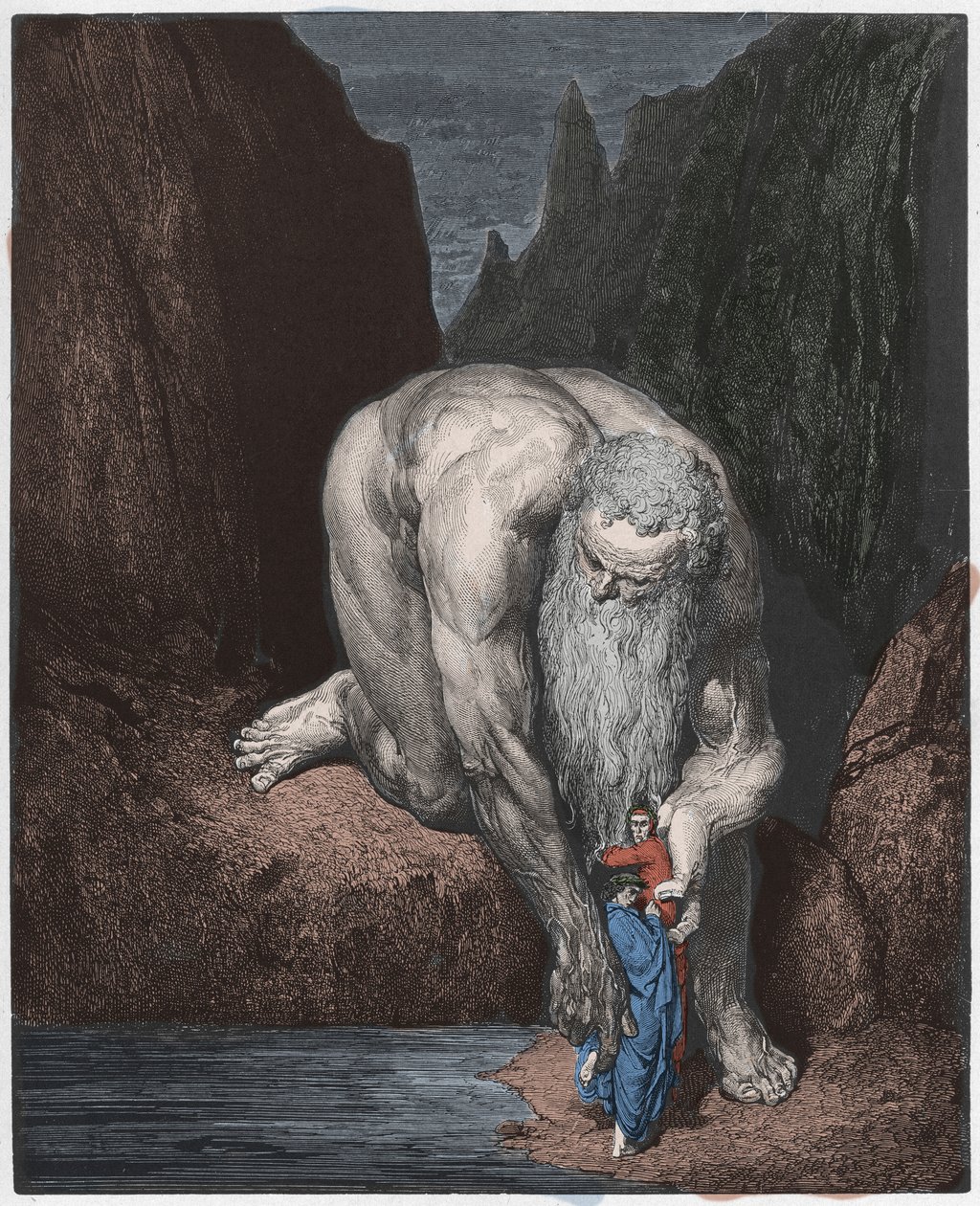 Inferno, Canto 31: Obr Antaeus od Gustave Dore