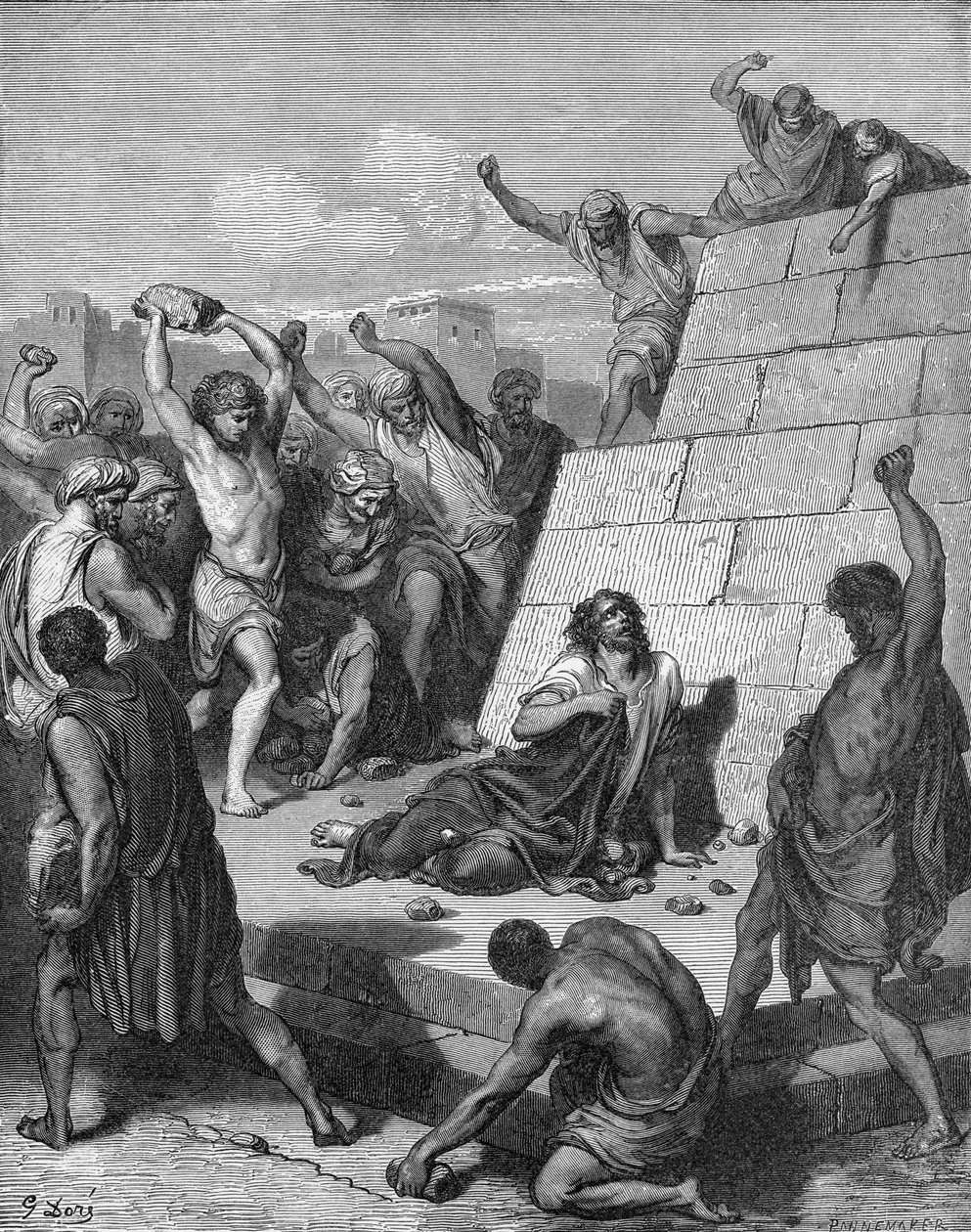Umučení svatého Štěpána od Gustave Dore