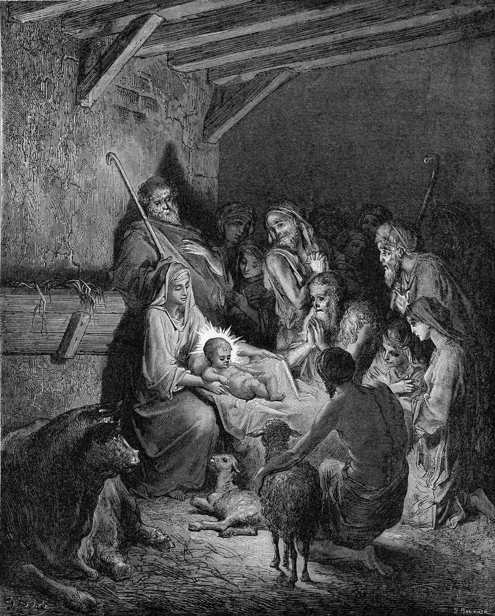 Narození od Gustave Dore