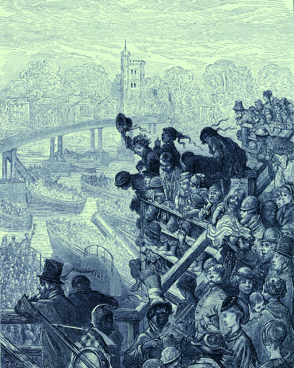 Loď Oxford a Cambridge od Gustave Dore