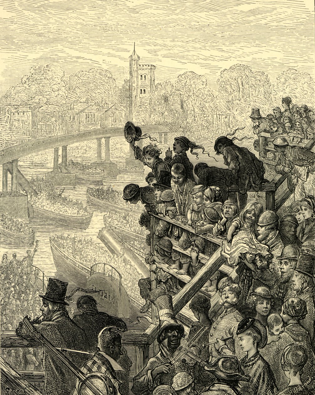 Loď Oxford a Cambridge od Gustave Dore
