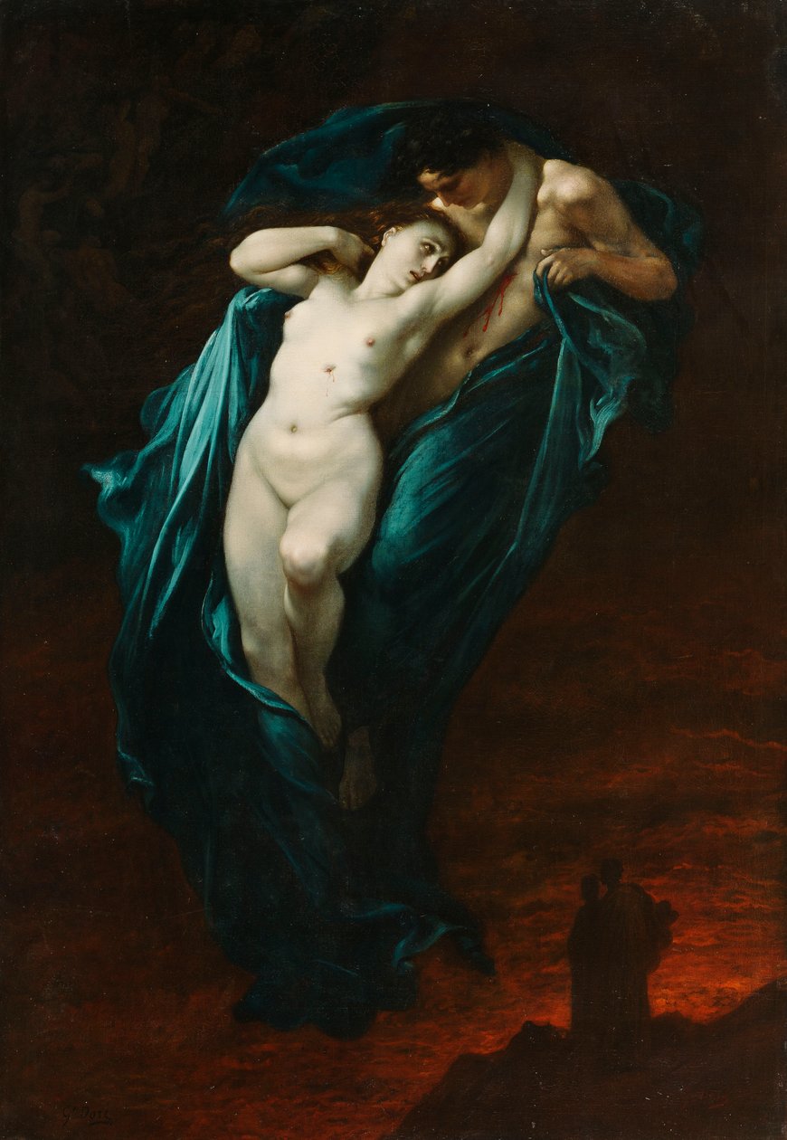 Paolo a Francesca z Rimini, 1863 od Gustave Dore