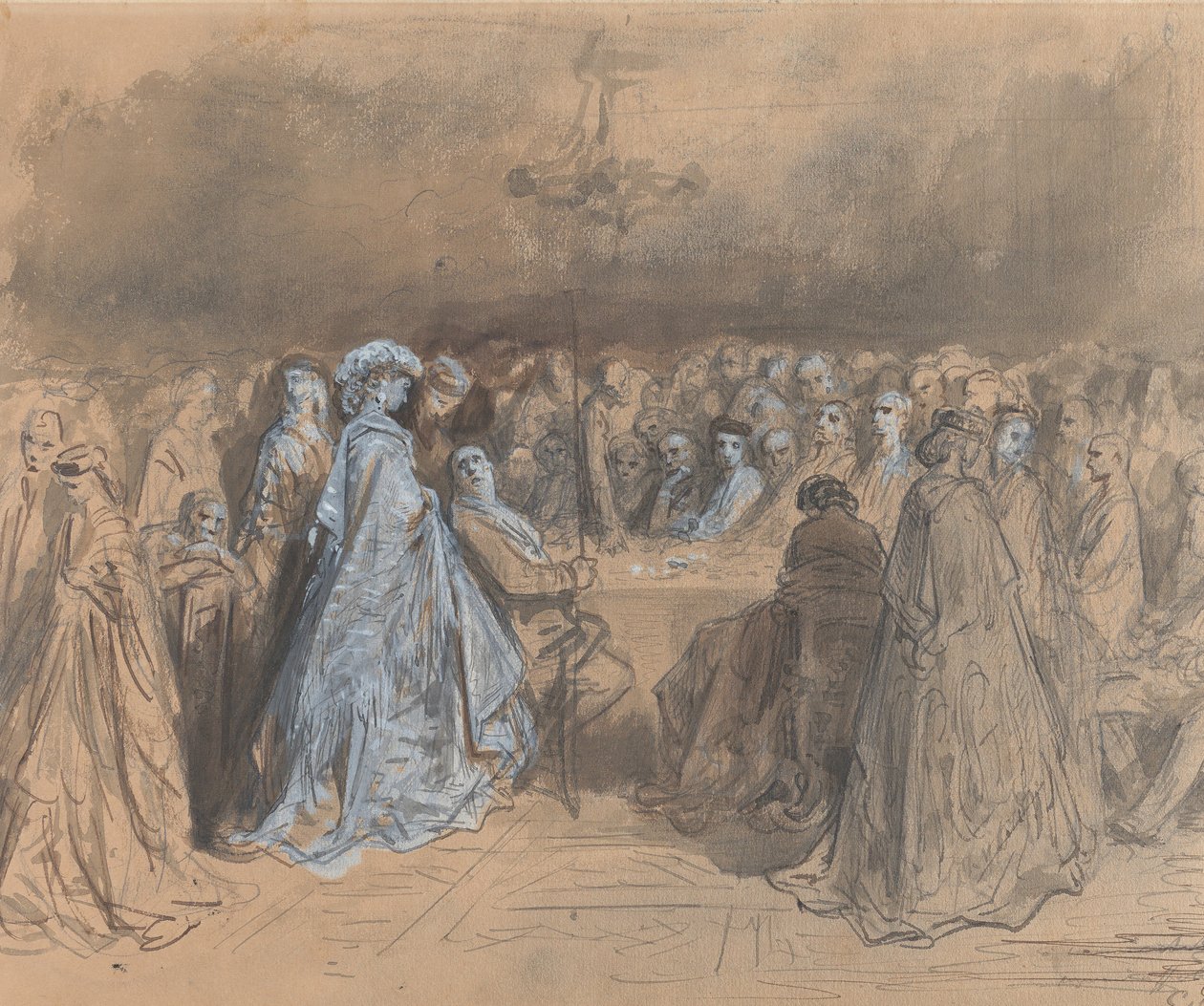 Pauline Viardot Gambling v Baden-Baden, 1862. od Gustave Dore
