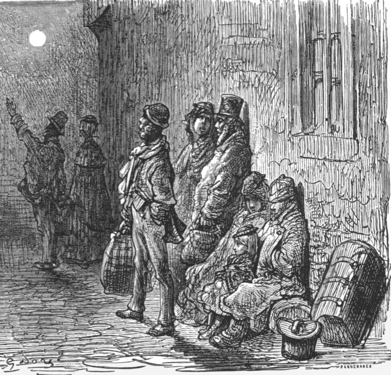 „Provinciály hledající ubytování“, 1872. od Gustave Dore