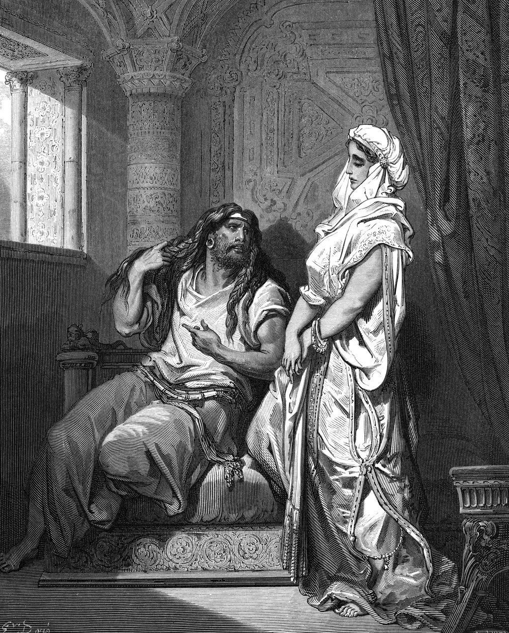 Samson a Dalila, 1866 od Gustave Dore