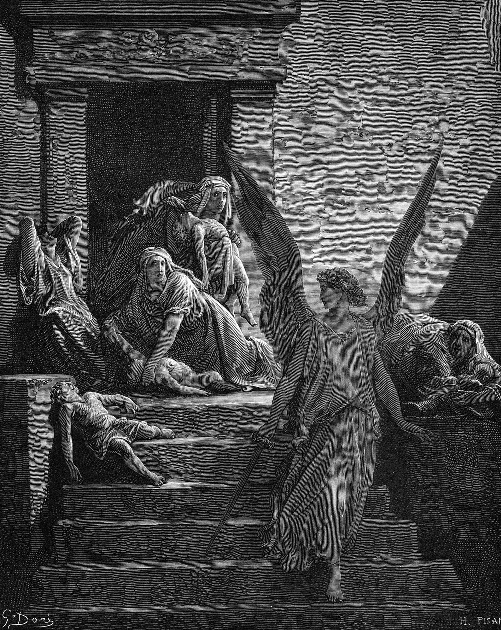Sedm egyptských ran, 1866 od Gustave Dore