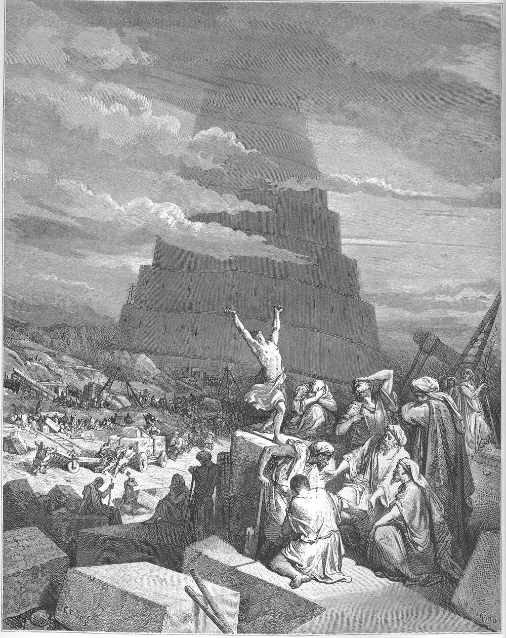 Zmatek jazyků, 1897 od Gustave Dore