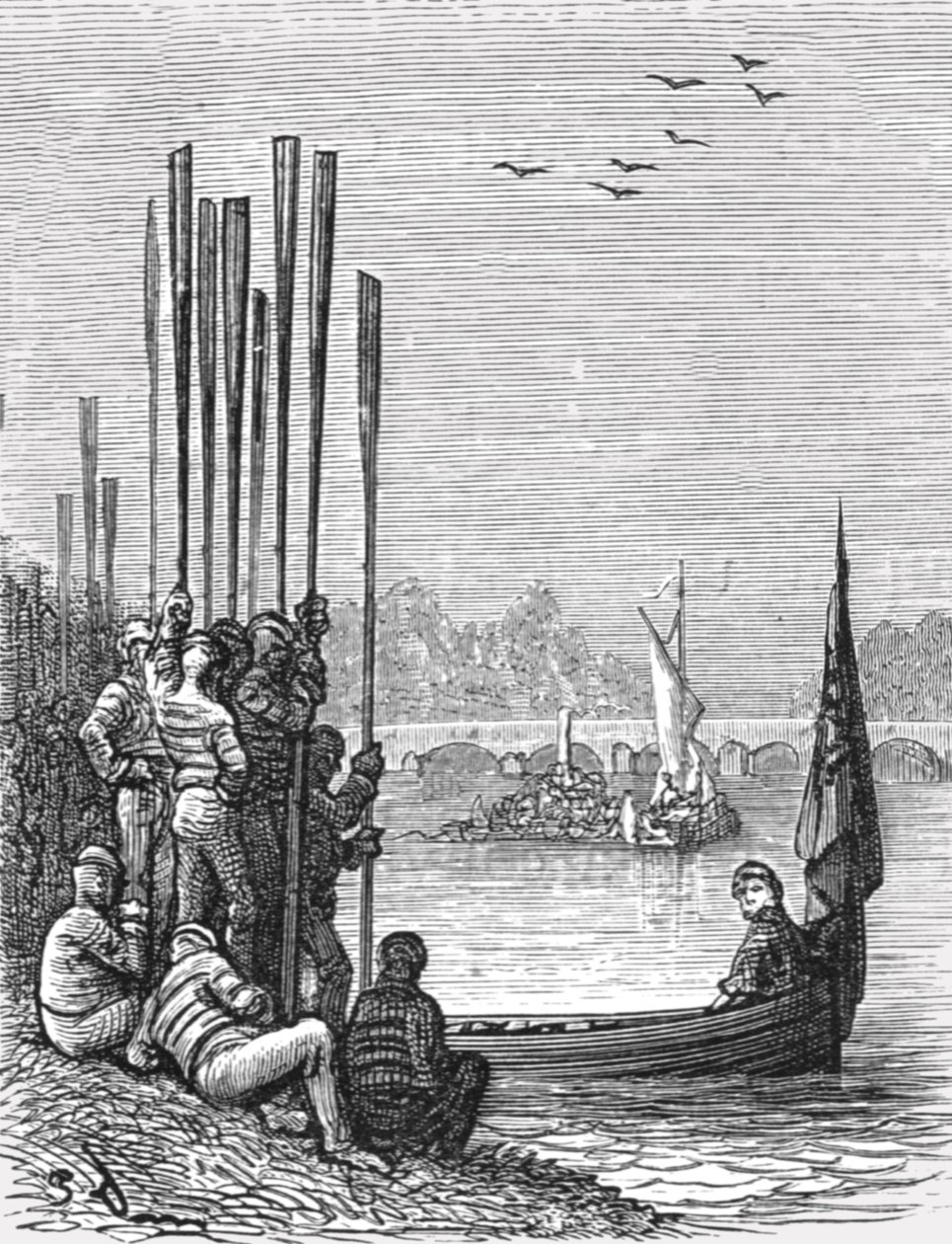 "The Crews", 1872. od Gustave Dore