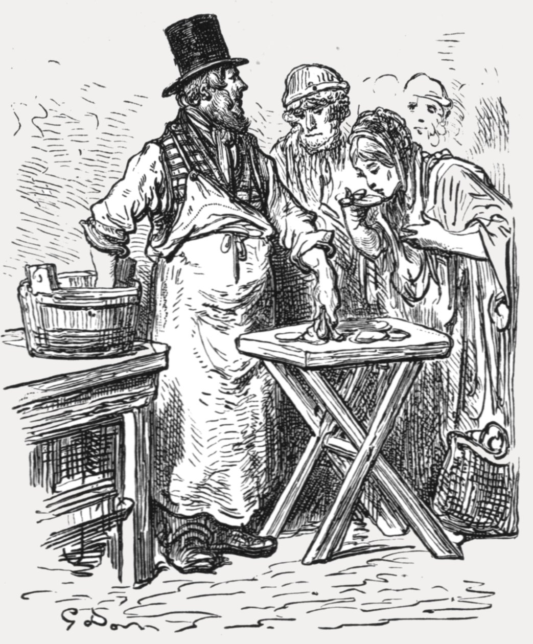 "The Oysterman", 1872. od Gustave Dore