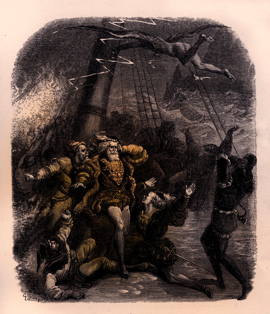 Bouře - Shakespeare od Gustave Dore