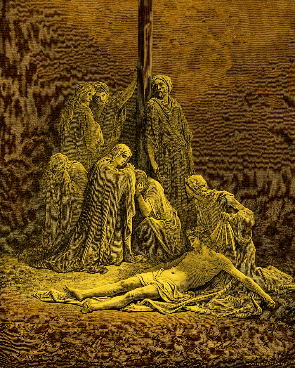 Mrtvý Kristus - Bible od Gustave Dore