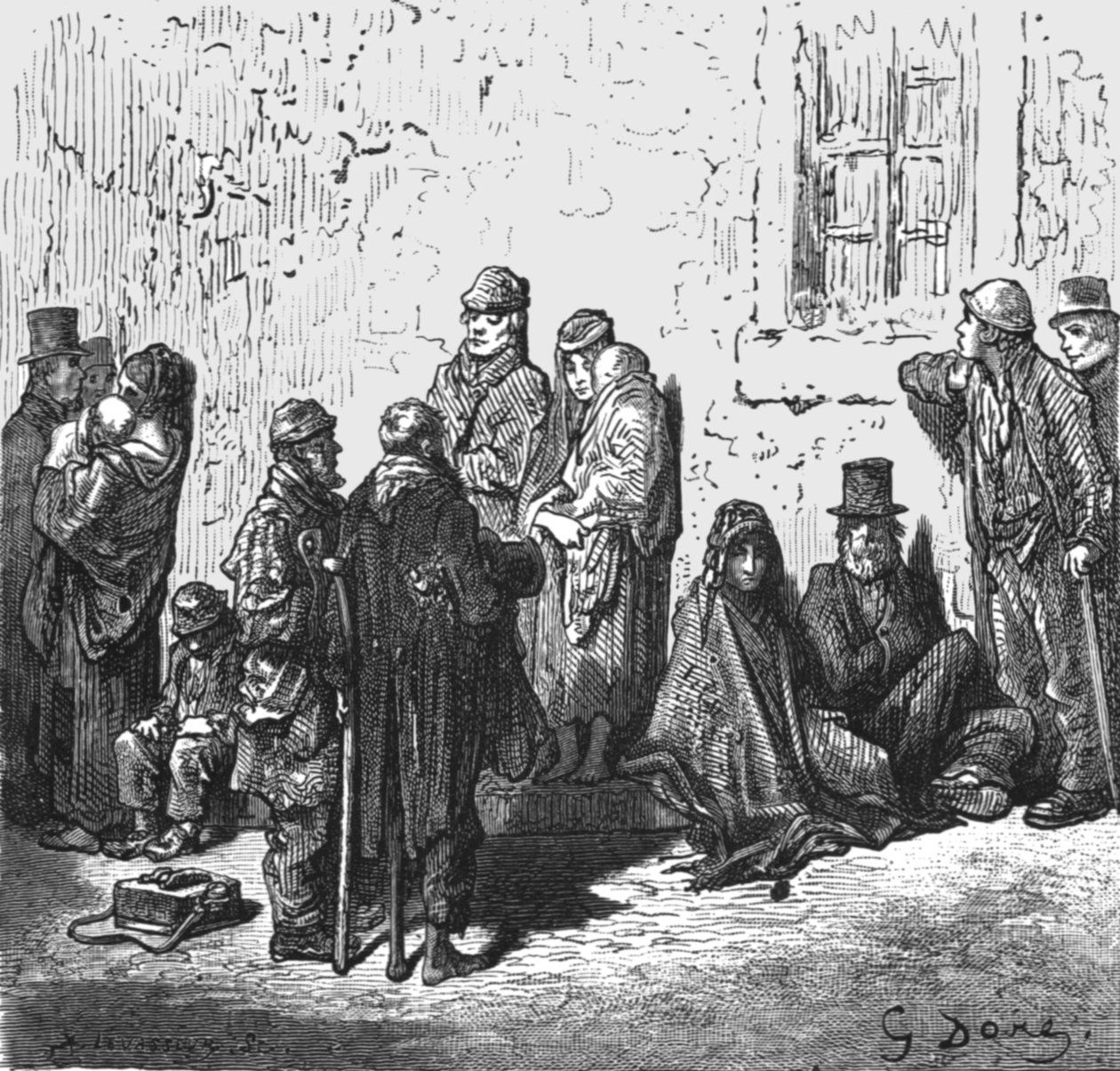 "Waifs and Strays", 1872. od Gustave Dore