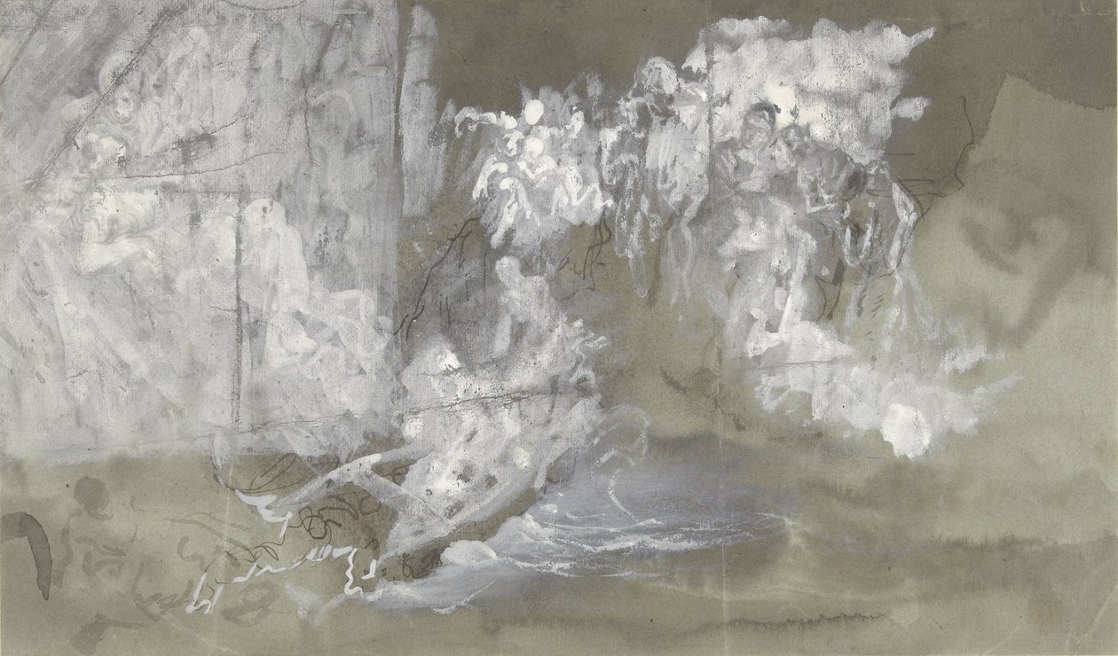 Oblak, ve kterém se vznášejí postavy od Gustave Dore