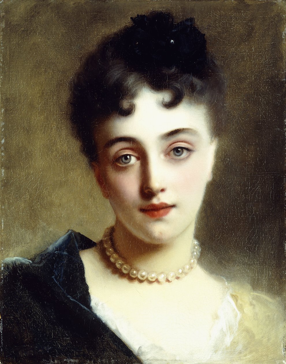 Elegantní dáma s perlami, od Gustave Jacquet