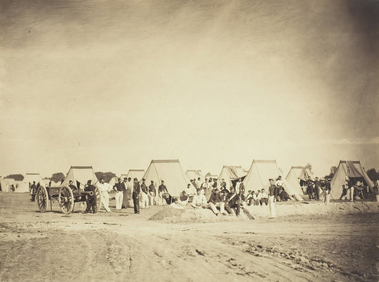Dělostřelecký tábor, Camp de Chalons, 1857. od Gustave Le Gray