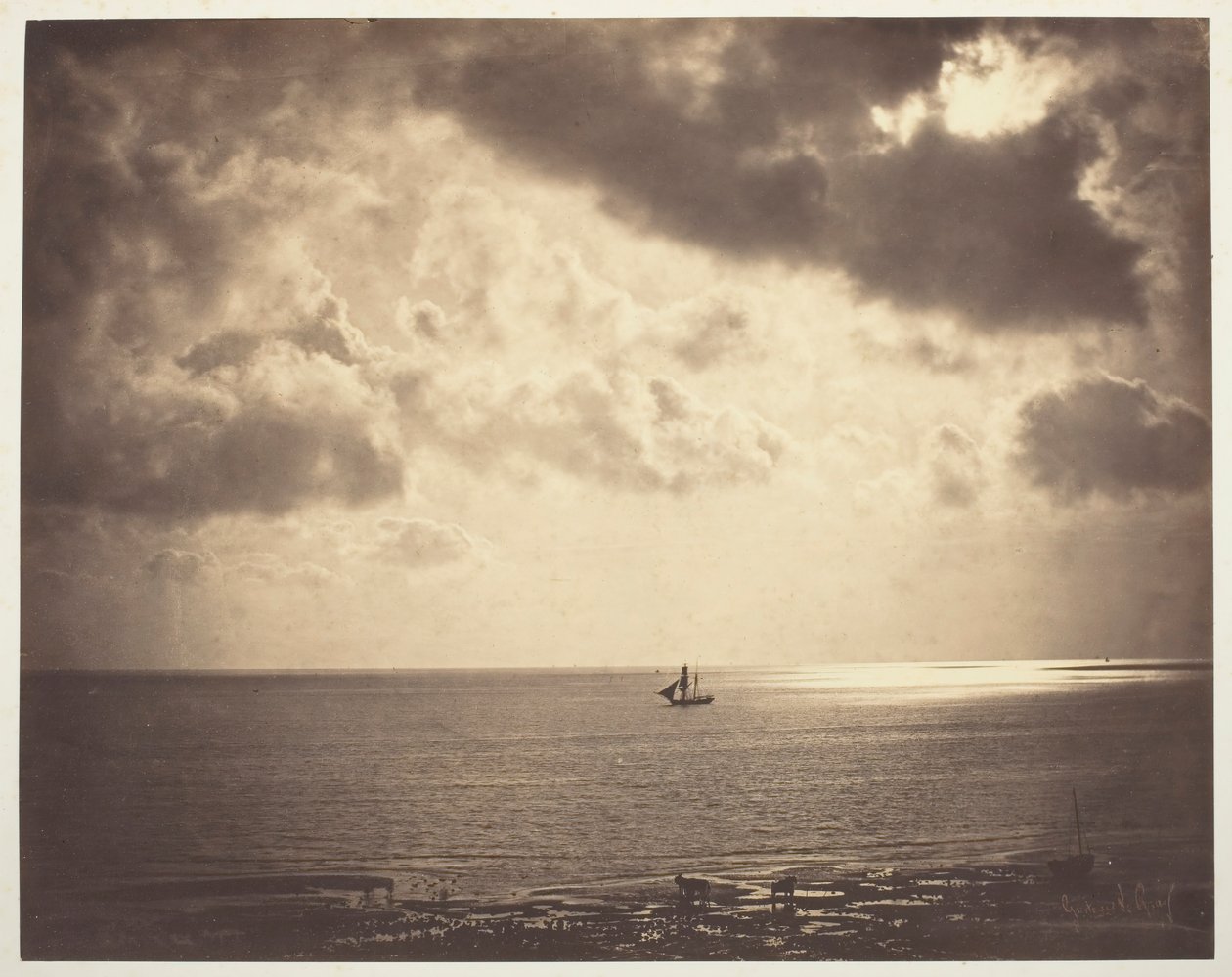 Brig on the Water, 1856. od Gustave Le Gray