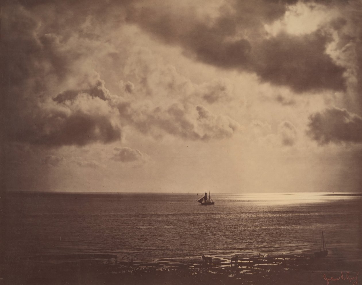 Brig on the Water, 1856. od Gustave Le Gray