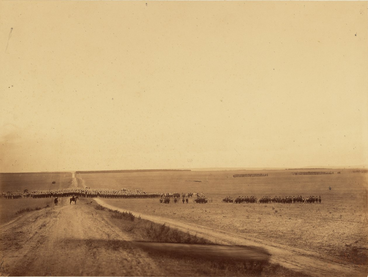 [Cavalry Maneuvers, Camp de Chalons] od Gustave Le Gray