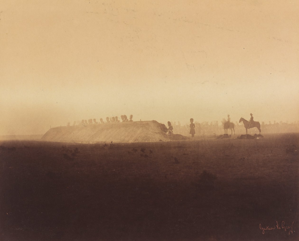 Manévry kavalérie, Camp de Chalons od Gustave Le Gray