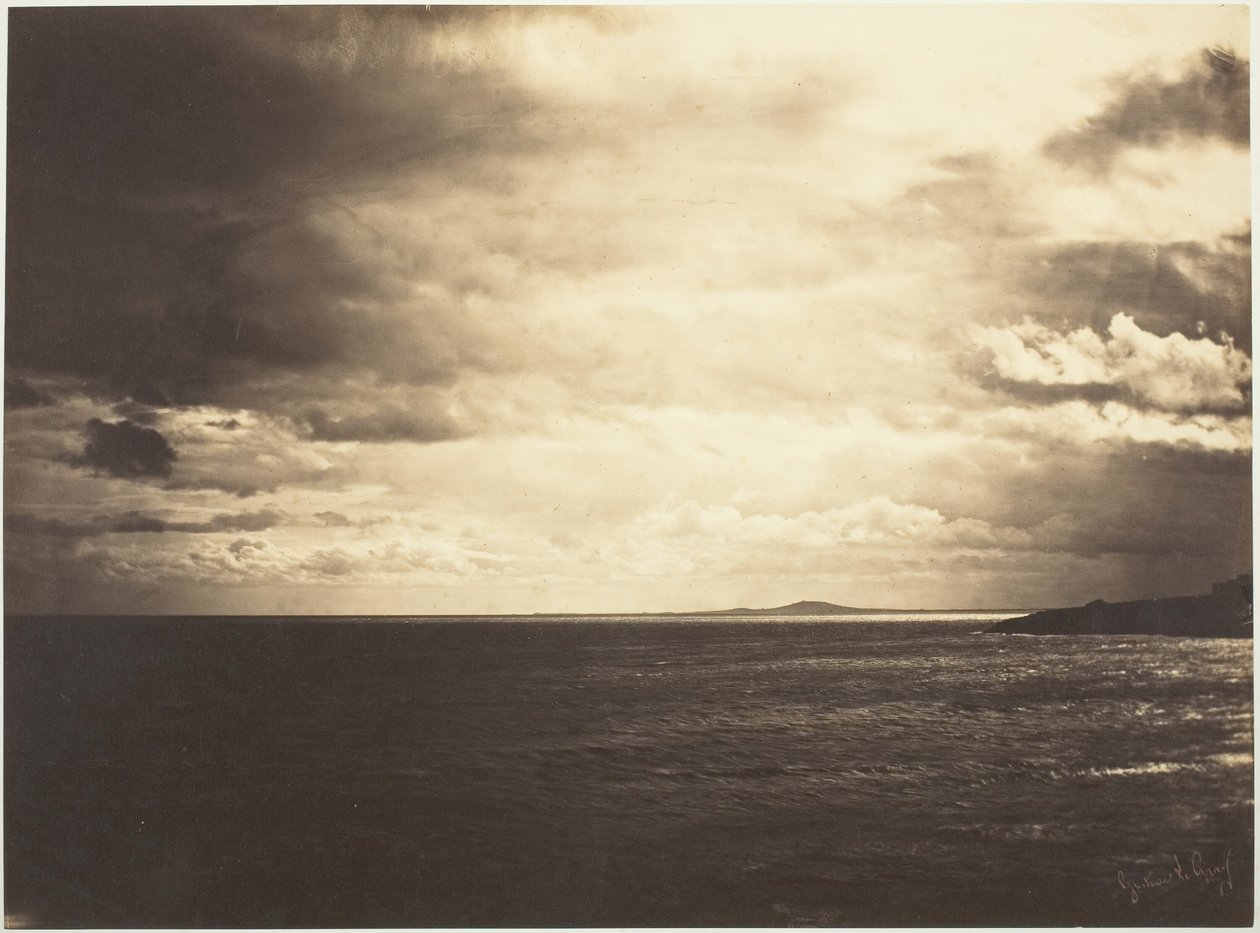 Zatažená obloha, Středozemní moře, 1857. od Gustave Le Gray